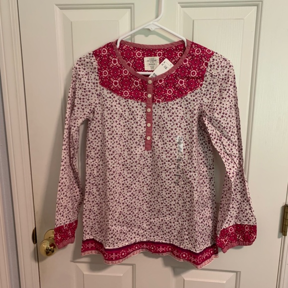 H&M Girls Boho Pink Flower Design Blouse Size 11-12 - Picture 1 of 8